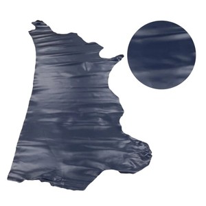 Durable Cowhide Patent <b>Leather</b> Hide For Making Wallets Handbags Shoes Navy Blue Color Creative Crafting Material Supply Elements - Product Image 1