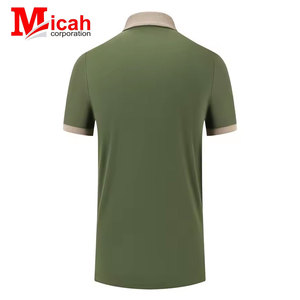 Chemise à manches courtes de qualité supérieure pour le sport et le fitness en plein air, respirante, en toile maillée, avec col à revers, anti-plis, motif imprimé - Product Image 6
