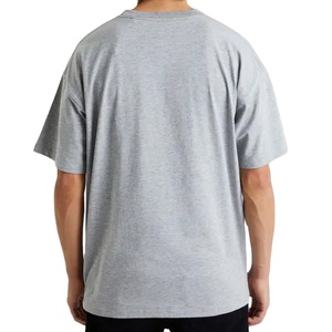 Custom Print Logo Men's 100% Cotton Oversize T-Shirt <b>Top</b> Ranking Plain Heavy Knitted Fabric Casual Wear <b>Mock</b> <b>Neck</b> Men's Stock - Product Image 3