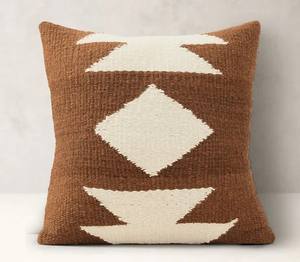 Funda de Cojín Kilim de Lana Hecha a Mano, Estilo Vintage Boho Turco, 18x18, Decorativa para Sofá - Product Image 4