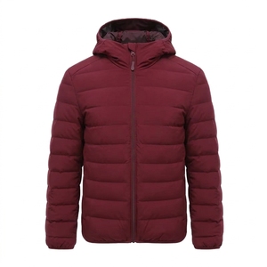 <b>Men's</b> Winter <b>Blouson</b> Front Hood Denim Casual Black Coat Windproof Breathable Eco-Friendly Knitted Zipper Closure Cold Weather - Product Image 4