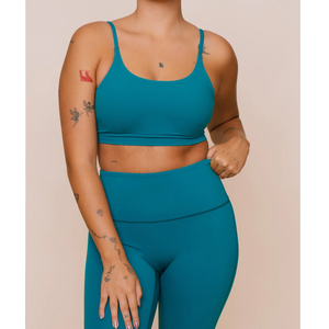 Conjunto de Yoga Ecológico y Transpirable con Logotipo Personalizado, Fabricante de Leggings y Sujetador Deportivo de Spandex/Nylon Acanalado sin Costuras, MOQ Bajo, Marca Privada - Product Image 5