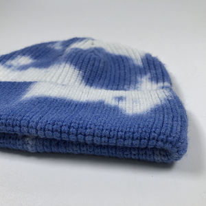 Hot Selling Custom Winter Sport Specialty Jacquard Dot Pattern Bows Unisex Cotton Tie Dye Knitted <b>Beach</b> Hats Beanies - Product Image 2