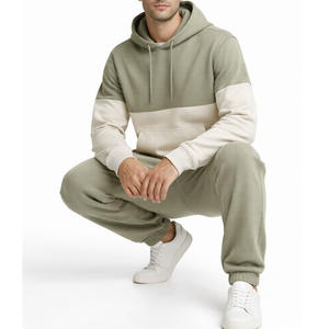 Survêtements deux pièces respirants pour hommes, vente en gros, logo personnalisé, coton/polyester, coupe-vent, en promotion - Product Image 2
