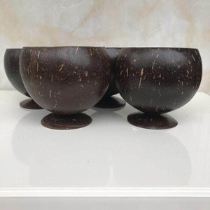 [MEILLEURES VENTES] |   Ensemble de bols en noix de coco sculptés avec motif floral, vegan, bio, pour salade, smoothie, bols en bois de coco pour aliments, Vietnam - Product Image 3