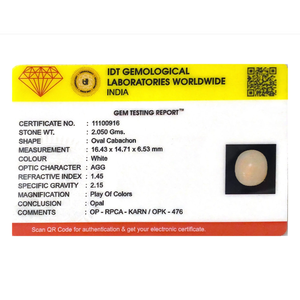 Ethiopian Opal Oval Cut 10.25 Carat Loose Gemstone for Fine Jewelry - Product Image 4