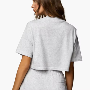 Unisex Customized Logo Eco-Friendly High Quality Polyester/Cotton Breathable Casual Short Sleeve <b>Crop</b> <b>Top</b> T-Shirt Hot Summer - Product Image 2