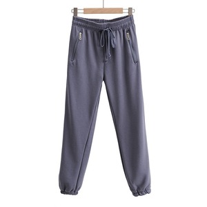 Pantalones Deportivos Unisex de Cintura Alta con Bolsillos con Cremallera, Felpa de Algodón, Estilo Hip Hop, Talla Grande, Transpirables, 2027 - Product Image 1