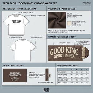 เสื้อยืดโอเวอร์ไซส์ทรงบ็อกซี่สีน้ำตาลสไตล์วินเทจ ผ้าคอตตอนหนานุ่ม พิมพ์ลายพัฟฟ์ สำหรับผู้ชาย แบบเรียบๆ สตรีทแวร์ รับผลิตแบบ OEM พร้อมบริการดรอปชิปปิ้ง - Product Image 6
