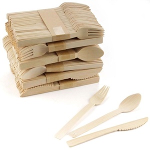 Couteau biodégradable en bois de bouleau de 155 mm, moderne et de qualité supérieure, pour les célébrations d'anniversaire, de mariage et de fêtes, logo et couleur personnalisables - Product Image 1