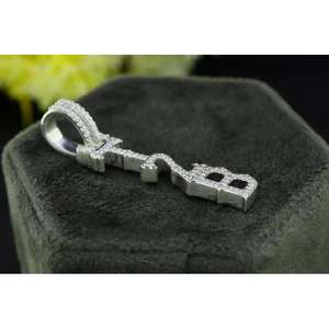 จี้ชื่อแบบฮิปฮอปประดับเพชรโมอิสซาไนต์สั่งทำพิเศษ เงินแท้ 925 ผ่านการทดสอบเพชร - Product Image 4