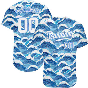 Camiseta Deportiva Informal de Béisbol con Botones, Corte Holgado, Estampado Completo, de Maven Togs - Product Image 1