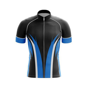 Maillot de cyclisme personnalisable unisexe en tissu mesh 100% polyester anti-UV, vert, vente en gros - Product Image 1