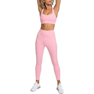 Conjuntos Deportivos para Mujer al por Mayor: Leggings de Yoga de Cintura Alta y Sujetador Deportivo Elástico, Trajes de Gimnasio para Actividades Deportivas - Product Image 1
