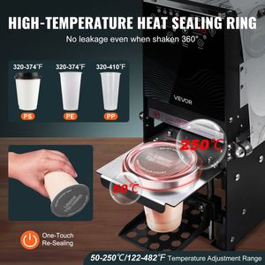 Macchina Sigillatrice Automatica per Tazze Alte 180 mm, 500-650 Tazze/Ora, Sigillatrice Elettrica per Tazze da Tè con Sigillatura 90/95 mm - Product Image 3