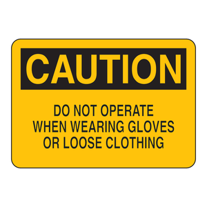 Señal de Advertencia para Prohibir el Uso de Guantes o Ropa Holgada - Señal Industrial para Piso Impresa con UV - Product Image 2