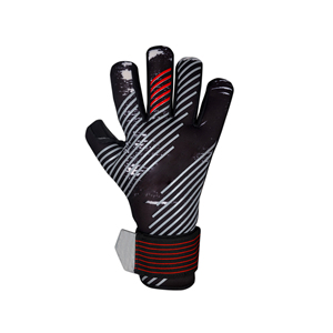 Gants de gardien de but de football noir, gris, rouge, en PU, antidérapants, avec sangle de poignet réglable, respirants, unisexes - Product Image 1