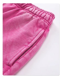 Shorts en molleton 100 % coton de haute qualité, délavage vintage, tissu molletonné épais avec logo de marque personnalisé pour l'approvisionnement en vêtements - Product Image 5