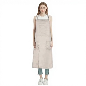 Delantal de lona sin mangas con cintura ajustable y 3 bolsillos para hombre y mujer, estilo Pottery Split Leg - Product Image 1