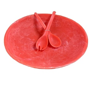 Bol de service décoratif en résine époxy de qualité supérieure pour mariages, fêtes et repas à la maison Technique exquise faite à la main pour un style élégant - Product Image 1