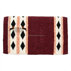 Couverture de selle western personnalisable 100% laine de Nouvelle-Zélande pour la protection du cheval, l'équitation et la compétition, disponible en différentes couleurs - Product Image 1