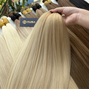 Extensiones de Cabello Humano Virgen Vietnamita a Granel, Liso, Doble Trama, Súper Doble Trama, Ondulado Natural, Todos los Colores Disponibles, Permanente - Product Image 2