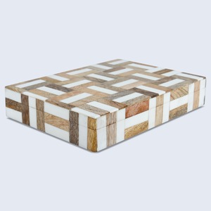 Handmade Wooden Jewelry <b>Box</b> Bone Inlay Decorative Storage Case Rectangular Organizer for Necklace <b>Keepsakes</b> Home Decor - Product Image 4