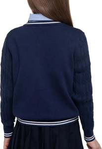 <b>Men's</b> And Women University and school Acrylic Knitted <b>Cardigan</b> Sweater V Neck Button Up Long Sleeve Solid Color Winter - Product Image 2
