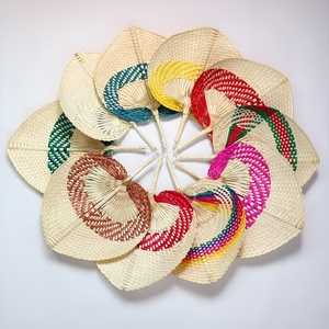 Éventail en bois pour accessoires d'été, éventails traditionnels en feuilles séchées, éventail décoratif en bambou - Product Image 2