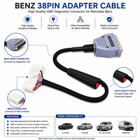 Benz 38Pin Adapter Cable | -Benz ECU Diagnostic Connector | OBD Diagnostic Cable | USB | 12-24V | Spanish | Plug Play