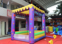 Tente gonflable pour enfants, combo kiosque et parcours de jeux, piste de course, château gonflable extérieur décoré, petite machine distributrice, carnaval