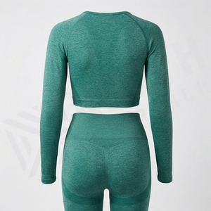 Ropa Deportiva sin Mangas para Mujer, Conjunto de Yoga para Fitness, Spandex y Nailon, Logotipo Bordado Personalizado, Ropa de Gimnasio para Damas - Product Image 2