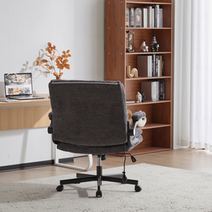 Silla de Oficina con Patas Cruzadas, Soporte Lumbar Dinámico con Airbag, Respaldo Abatible y Brazos Abatibles, Asiento Ancho - Product Image 6