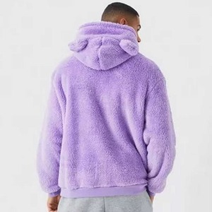 Custom <b>Cute</b> <b>Bear</b> Ears Men's Sherpa Fleece Sweatshirt Hoodies Unisex Pullover Blank Heavy Teddy <b>Bear</b> Hoodie for Men's Sun Faded - Product Image 2