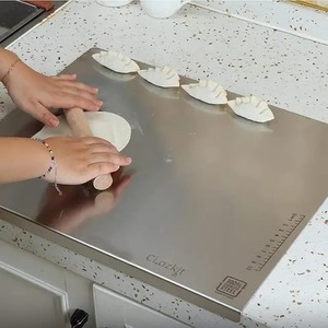 Tabla de Cortar de Acero Inoxidable de Grado Alimenticio con Mango Ergonómico Antideslizante para Carne y Verduras - Product Image 5
