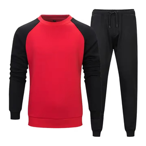 Nouvel ensemble de survêtement d'entraînement pour homme, uni, personnalisable, 2 pièces (haut et pantalon) - Product Image 5