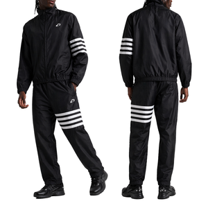 Chaqueta de nailon reflectante impermeable para hombre al por mayor, conjunto de chándal cortavientos de nailon negro reflectante, sudaderas con capucha de marca privada al por mayor - Product Image 1