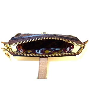 Porte-monnaie fait à la main en cuir marron pour femme, 6mm, Vintage, avec quincaillerie doré - Product Image 6
