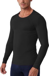 Men's Compression Long Sleeve Performance Shirt Premium Quick Dry Compression Base <b>Layer</b> <b>Top</b> Men's Athletic Compression Training - Product Image 2