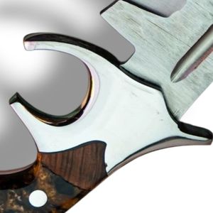 Couteaux Bowie classiques avec lame fixe polie et poignée en bois confortable pour les excursions en camping, équipement de plein air - Product Image 6