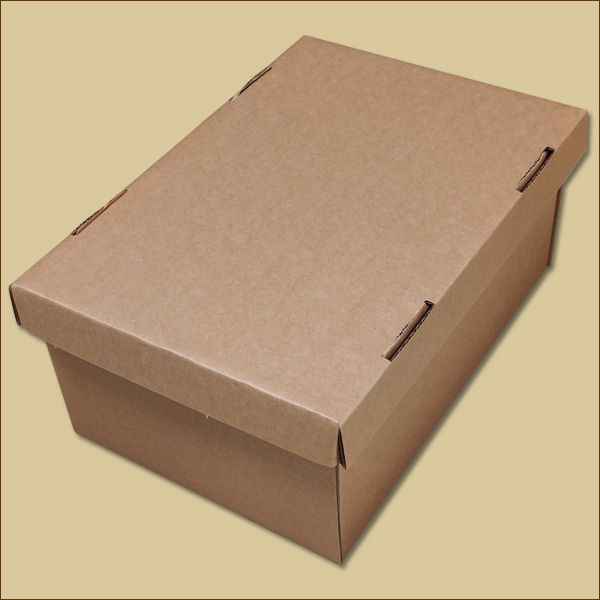 290 x 195 x 130 mm Foldable Paper Box Shipping Container with Lid and Base