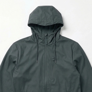 Dark <b>Grey</b> Hooded Long Coat | <b>Waterproof</b> Zip Up Utility <b>Jacket</b> | Oversized Streetwear Rain Trench Coat | Custom OEM Manufacturer - Product Image 3