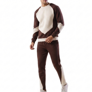 Mens Crew Neck Tracksuit Comfortable Everyday Sportswear Active Lifestyle <b>Set</b> Mens Crew Neck Tracksuit Custom Logo Training Suit - Product Image 5