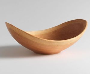 Bol de service en bois fait main avec poignée |   Bois d'acacia naturel |   Design Wabi-Sabi |   Ustensiles de cuisine écologiques - Product Image 4