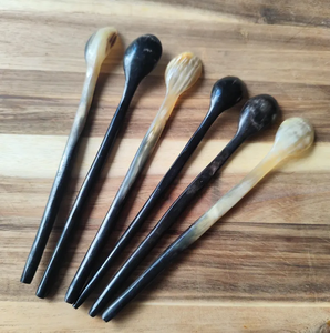 Elegante Juego de Cucharas de Cuerno de Búfalo de Alta Calidad con Utensilios de Cocina Hechos a Mano con Ágata para Fiestas - Product Image 3