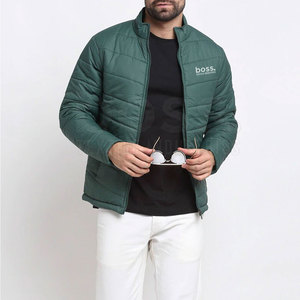 Chaqueta de Invierno Acolchada para Hombre, Cómoda para Uso en Exteriores, con Cuello Alto de Lona, Logotipo Frontal, Transpirable, Resistente al Viento y Ecológica - Product Image 4