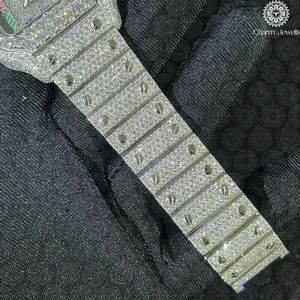 Montre de luxe pour homme Charm Jewells en acier inoxydable, carrée 40 mm, mouvement mécanique analogique, verre, étanche 10 bars, bouton poussoir - Product Image 4