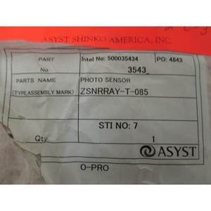โฟโต้เซนเซอร์รุ่นใหม่ Asyst ZSNRRAY-T-085 - อุปกรณ์และอะไหล่เซมิคอนดักเตอร์ระดับโลกที่เชื่อถือได้ - Product Image 4