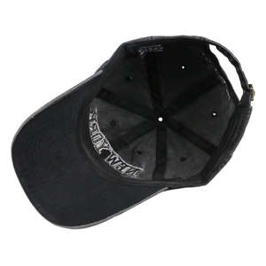 Casquettes de baseball personnalisables à ouverture pour queue de cheval, avec logo brodé à la main, en tissu éponge 5 panneaux, et méthodes d'impression en relief imperméables - Product Image 2