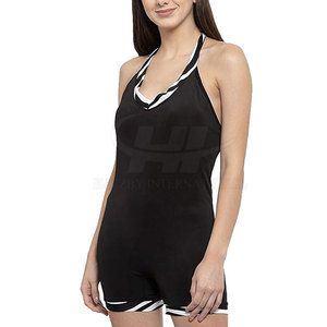 Traje de Baño de Una Pieza Ligero y Suave para Mujer, Corte Alto, Logotipo Frontal, Spandex/Poliéster, Transpirable, Secado Rápido, para Viajes de Verano - Product Image 3